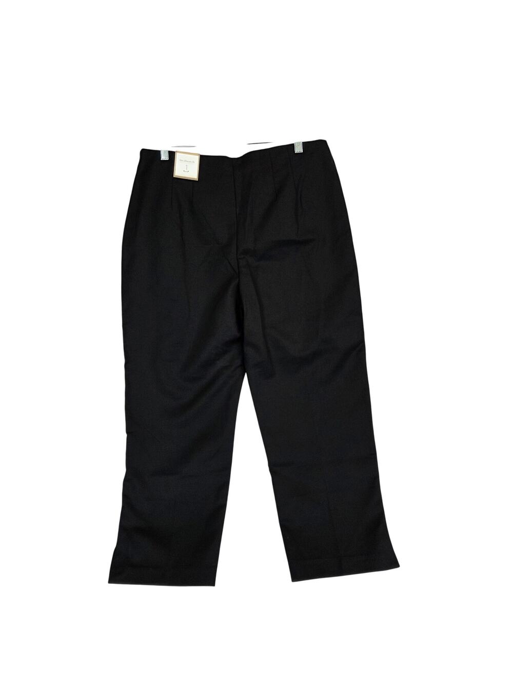 Chico's Serene Stretch Black Crop Pants Sz 1X Side Zip Slit The Ultimate Fit NWT
